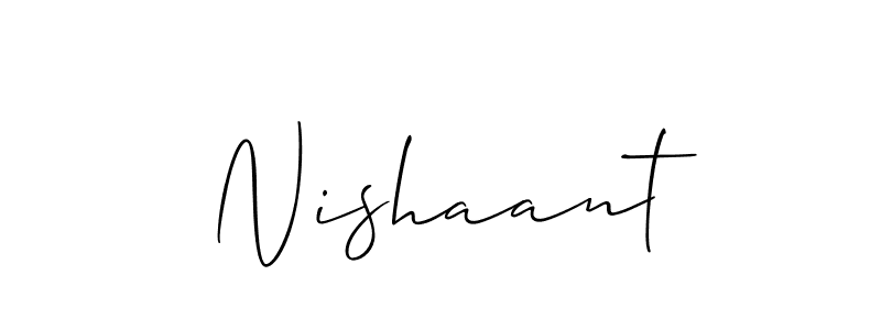 Nishaant stylish signature style. Best Handwritten Sign (Allison_Script) for my name. Handwritten Signature Collection Ideas for my name Nishaant. Nishaant signature style 2 images and pictures png