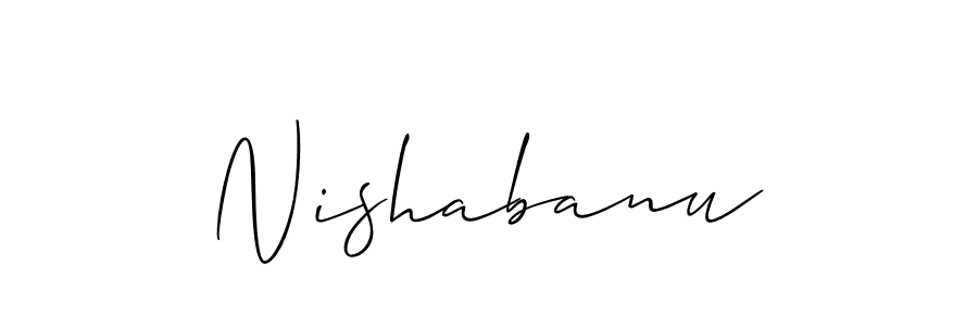 Similarly Allison_Script is the best handwritten signature design. Signature creator online .You can use it as an online autograph creator for name Nishabanu. Nishabanu signature style 2 images and pictures png