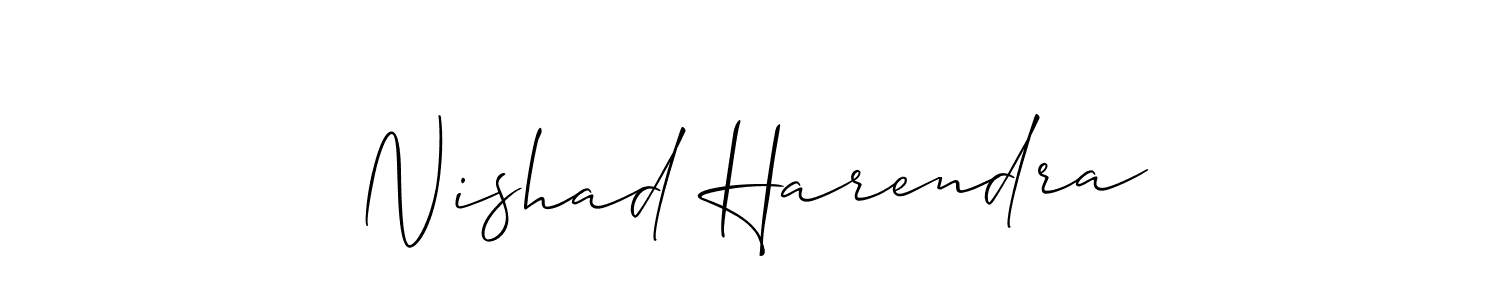 Best and Professional Signature Style for Nishad Harendra. Allison_Script Best Signature Style Collection. Nishad Harendra signature style 2 images and pictures png