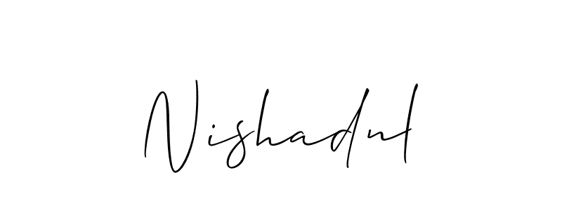 Make a beautiful signature design for name Nishadnl. With this signature (Allison_Script) style, you can create a handwritten signature for free. Nishadnl signature style 2 images and pictures png