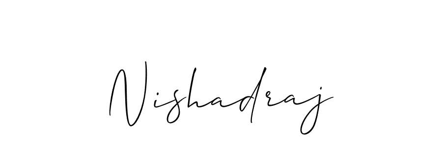 Create a beautiful signature design for name Nishadraj. With this signature (Allison_Script) fonts, you can make a handwritten signature for free. Nishadraj signature style 2 images and pictures png