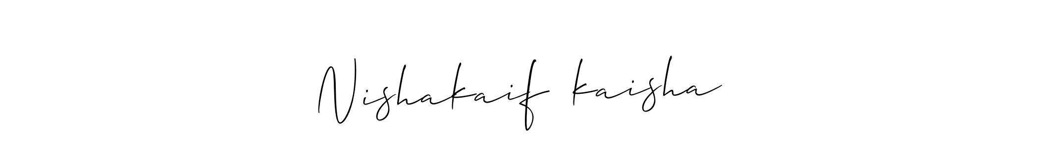 How to make Nishakaif❤️kaisha signature? Allison_Script is a professional autograph style. Create handwritten signature for Nishakaif❤️kaisha name. Nishakaif❤️kaisha signature style 2 images and pictures png