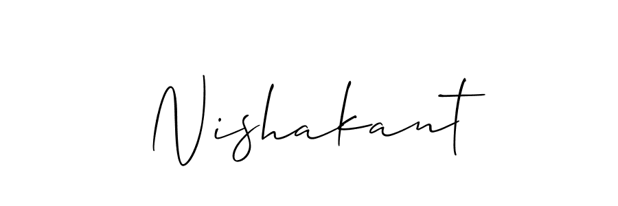 How to Draw Nishakant signature style? Allison_Script is a latest design signature styles for name Nishakant. Nishakant signature style 2 images and pictures png