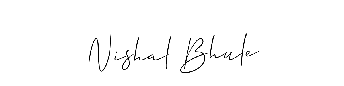 The best way (Allison_Script) to make a short signature is to pick only two or three words in your name. The name Nishal Bhule include a total of six letters. For converting this name. Nishal Bhule signature style 2 images and pictures png