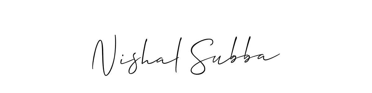 Nishal Subba stylish signature style. Best Handwritten Sign (Allison_Script) for my name. Handwritten Signature Collection Ideas for my name Nishal Subba. Nishal Subba signature style 2 images and pictures png