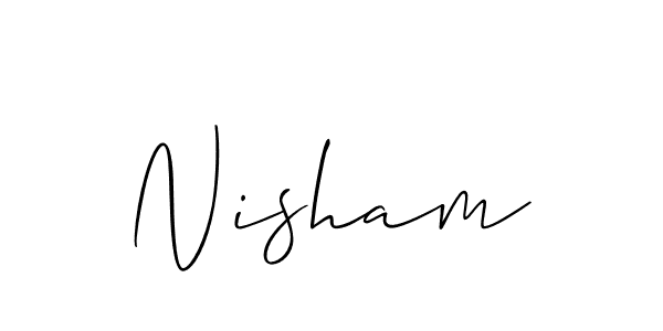 Similarly Allison_Script is the best handwritten signature design. Signature creator online .You can use it as an online autograph creator for name Nisham. Nisham signature style 2 images and pictures png