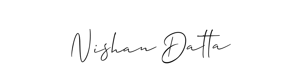 Nishan Datta stylish signature style. Best Handwritten Sign (Allison_Script) for my name. Handwritten Signature Collection Ideas for my name Nishan Datta. Nishan Datta signature style 2 images and pictures png