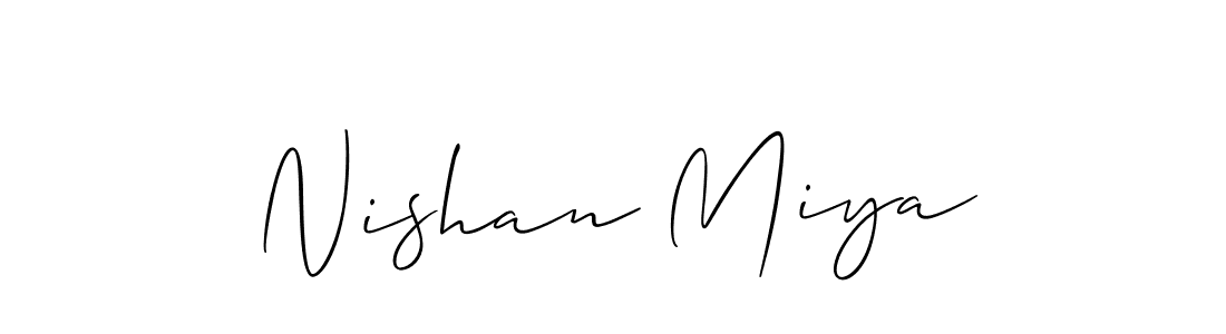 Make a short Nishan Miya signature style. Manage your documents anywhere anytime using Allison_Script. Create and add eSignatures, submit forms, share and send files easily. Nishan Miya signature style 2 images and pictures png