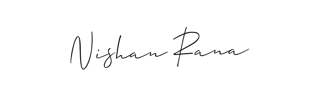 Also we have Nishan Rana name is the best signature style. Create professional handwritten signature collection using Allison_Script autograph style. Nishan Rana signature style 2 images and pictures png