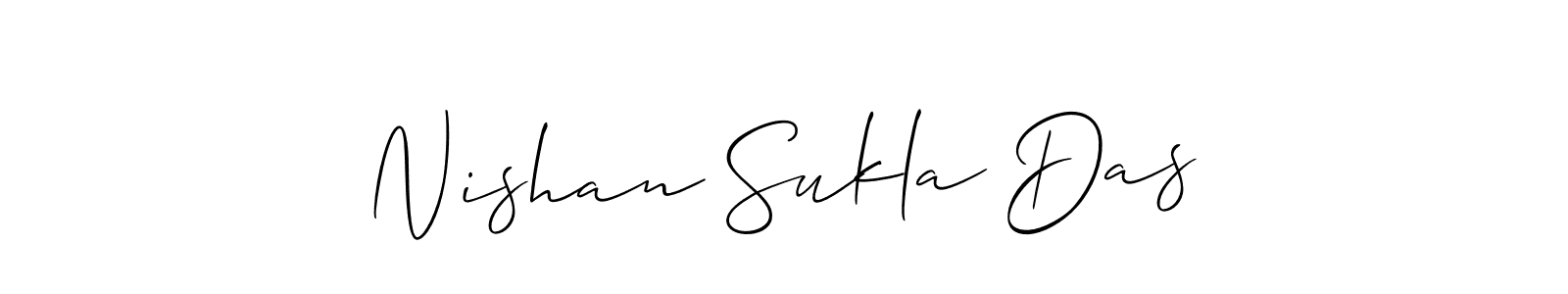 Create a beautiful signature design for name Nishan Sukla Das. With this signature (Allison_Script) fonts, you can make a handwritten signature for free. Nishan Sukla Das signature style 2 images and pictures png