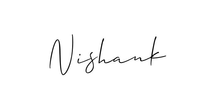 Allison_Script is a professional signature style that is perfect for those who want to add a touch of class to their signature. It is also a great choice for those who want to make their signature more unique. Get Nishank name to fancy signature for free. Nishank signature style 2 images and pictures png