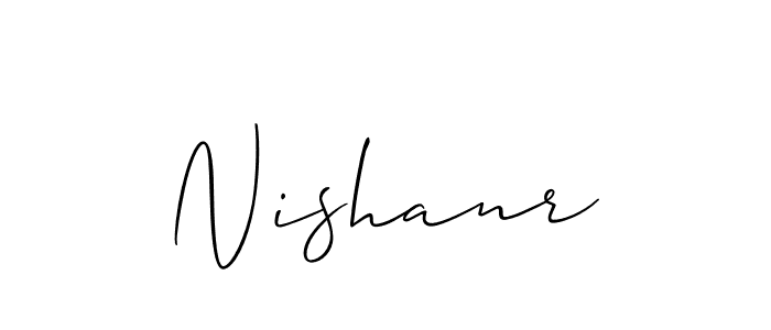 Make a beautiful signature design for name Nishanr. With this signature (Allison_Script) style, you can create a handwritten signature for free. Nishanr signature style 2 images and pictures png