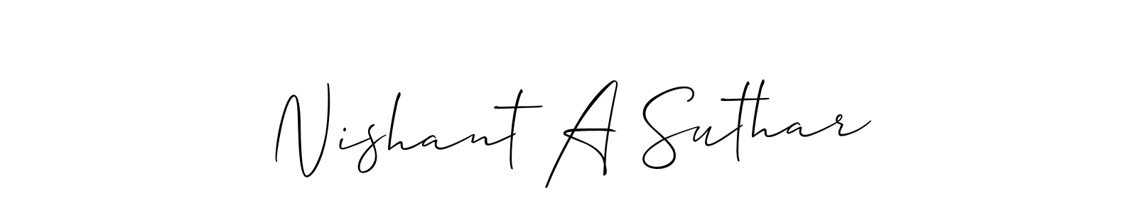 You can use this online signature creator to create a handwritten signature for the name Nishant A Suthar. This is the best online autograph maker. Nishant A Suthar signature style 2 images and pictures png