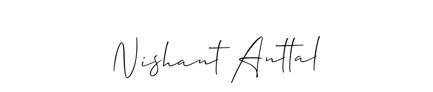 You can use this online signature creator to create a handwritten signature for the name Nishant Anttal. This is the best online autograph maker. Nishant Anttal signature style 2 images and pictures png