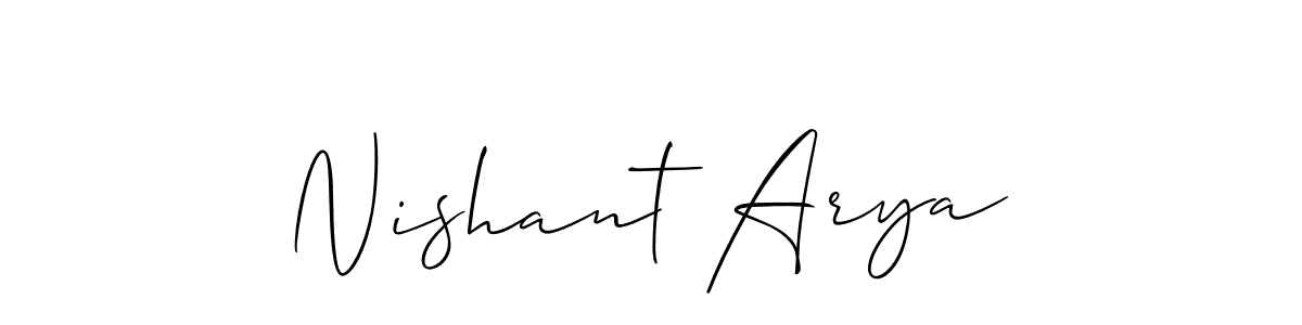 How to Draw Nishant Arya signature style? Allison_Script is a latest design signature styles for name Nishant Arya. Nishant Arya signature style 2 images and pictures png