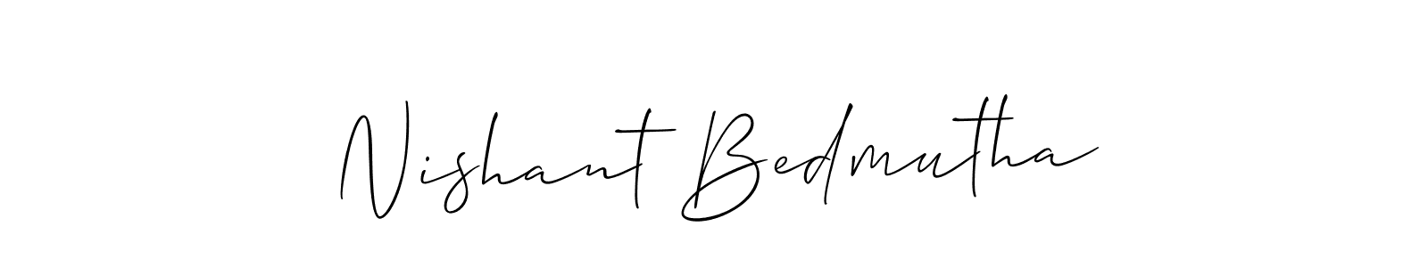 Design your own signature with our free online signature maker. With this signature software, you can create a handwritten (Allison_Script) signature for name Nishant Bedmutha. Nishant Bedmutha signature style 2 images and pictures png