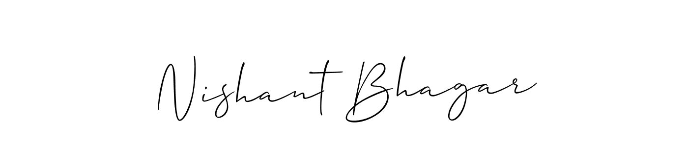 How to Draw Nishant Bhagar signature style? Allison_Script is a latest design signature styles for name Nishant Bhagar. Nishant Bhagar signature style 2 images and pictures png