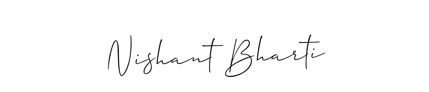 You can use this online signature creator to create a handwritten signature for the name Nishant Bharti. This is the best online autograph maker. Nishant Bharti signature style 2 images and pictures png
