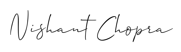 You can use this online signature creator to create a handwritten signature for the name Nishant Chopra. This is the best online autograph maker. Nishant Chopra signature style 2 images and pictures png