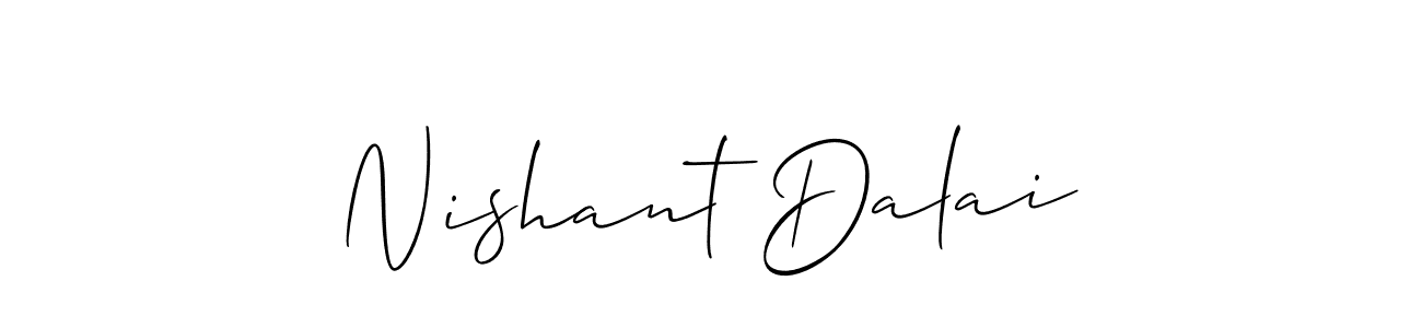 Design your own signature with our free online signature maker. With this signature software, you can create a handwritten (Allison_Script) signature for name Nishant Dalai. Nishant Dalai signature style 2 images and pictures png