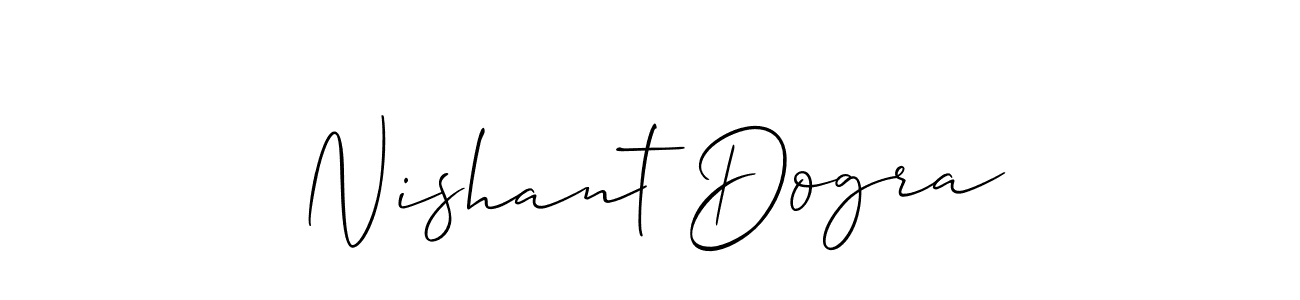 Design your own signature with our free online signature maker. With this signature software, you can create a handwritten (Allison_Script) signature for name Nishant Dogra. Nishant Dogra signature style 2 images and pictures png