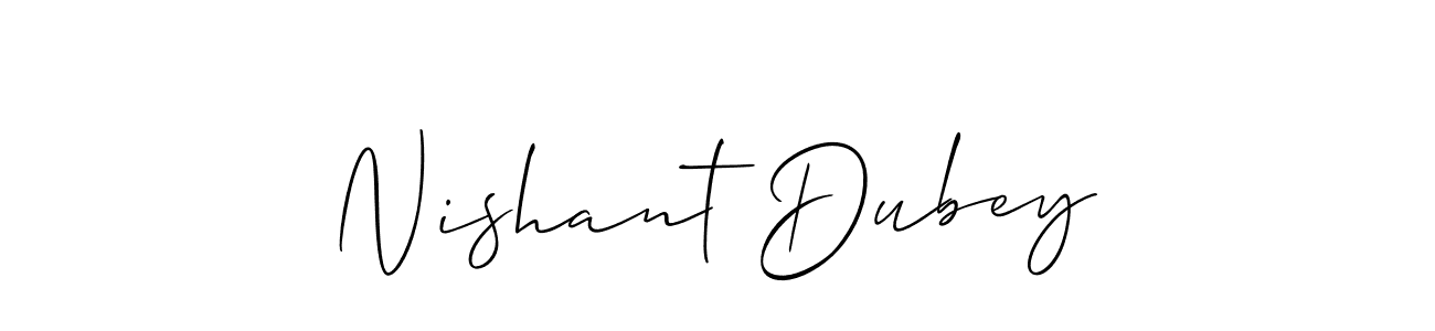 Make a beautiful signature design for name Nishant Dubey. With this signature (Allison_Script) style, you can create a handwritten signature for free. Nishant Dubey signature style 2 images and pictures png