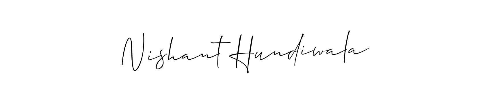 This is the best signature style for the Nishant Hundiwala name. Also you like these signature font (Allison_Script). Mix name signature. Nishant Hundiwala signature style 2 images and pictures png