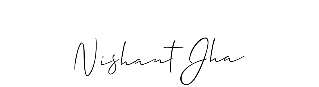 Design your own signature with our free online signature maker. With this signature software, you can create a handwritten (Allison_Script) signature for name Nishant Jha. Nishant Jha signature style 2 images and pictures png