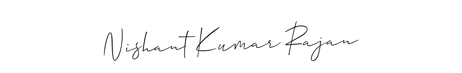 Make a beautiful signature design for name Nishant Kumar Rajan. With this signature (Allison_Script) style, you can create a handwritten signature for free. Nishant Kumar Rajan signature style 2 images and pictures png