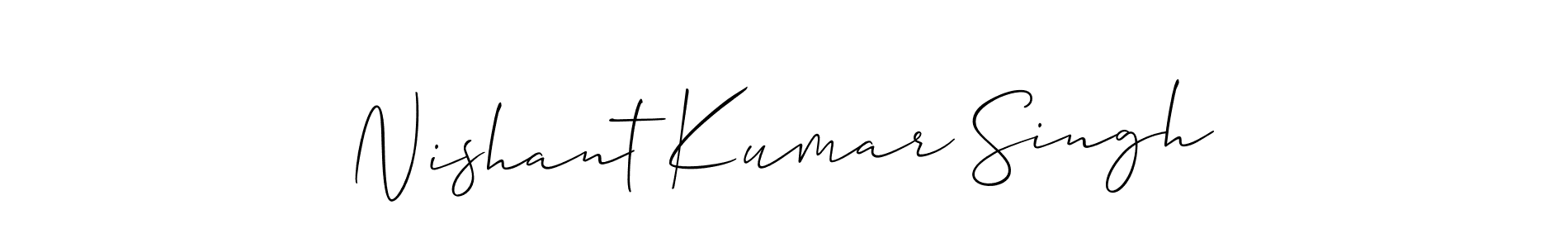 Also we have Nishant Kumar Singh name is the best signature style. Create professional handwritten signature collection using Allison_Script autograph style. Nishant Kumar Singh signature style 2 images and pictures png
