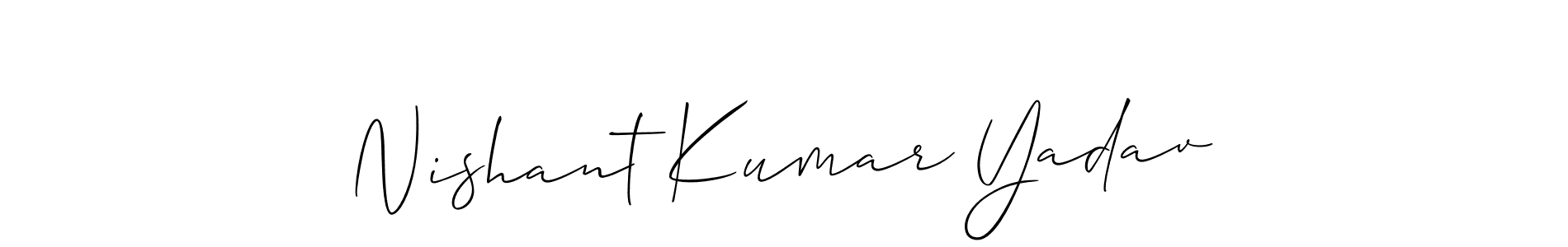 How to make Nishant Kumar Yadav signature? Allison_Script is a professional autograph style. Create handwritten signature for Nishant Kumar Yadav name. Nishant Kumar Yadav signature style 2 images and pictures png