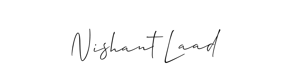 Make a beautiful signature design for name Nishant Laad. Use this online signature maker to create a handwritten signature for free. Nishant Laad signature style 2 images and pictures png