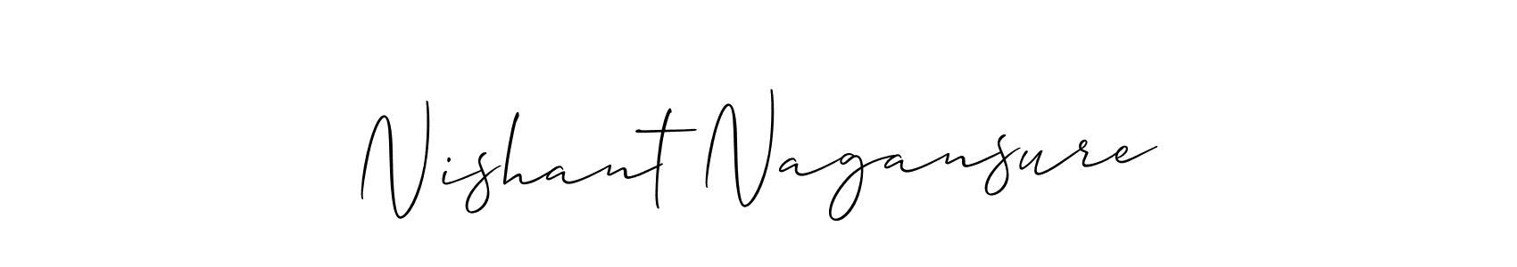 This is the best signature style for the Nishant Nagansure name. Also you like these signature font (Allison_Script). Mix name signature. Nishant Nagansure signature style 2 images and pictures png