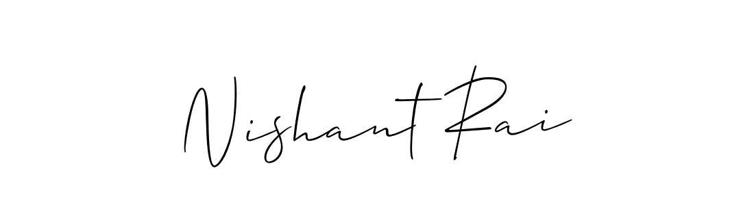 Also we have Nishant Rai name is the best signature style. Create professional handwritten signature collection using Allison_Script autograph style. Nishant Rai signature style 2 images and pictures png