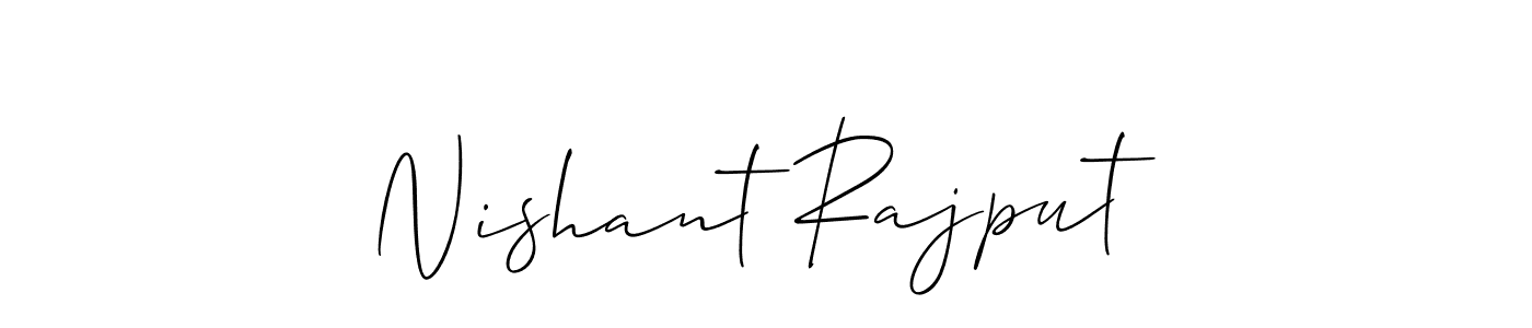 Also we have Nishant Rajput name is the best signature style. Create professional handwritten signature collection using Allison_Script autograph style. Nishant Rajput signature style 2 images and pictures png