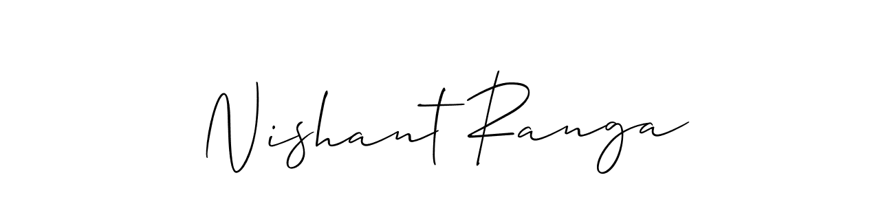 Also You can easily find your signature by using the search form. We will create Nishant Ranga name handwritten signature images for you free of cost using Allison_Script sign style. Nishant Ranga signature style 2 images and pictures png