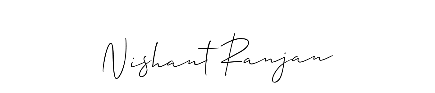 Use a signature maker to create a handwritten signature online. With this signature software, you can design (Allison_Script) your own signature for name Nishant Ranjan. Nishant Ranjan signature style 2 images and pictures png