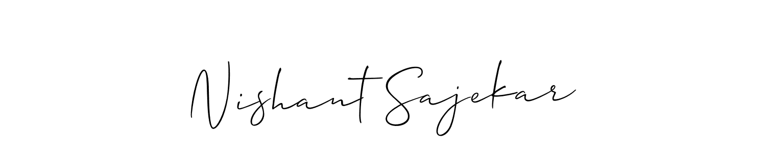 Make a beautiful signature design for name Nishant Sajekar. Use this online signature maker to create a handwritten signature for free. Nishant Sajekar signature style 2 images and pictures png