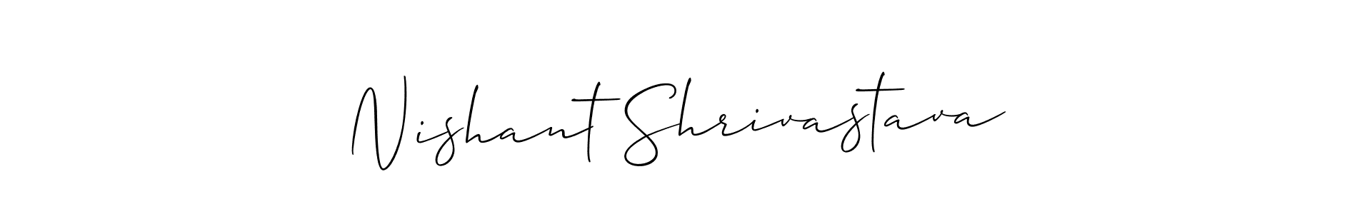 Make a beautiful signature design for name Nishant Shrivastava. Use this online signature maker to create a handwritten signature for free. Nishant Shrivastava signature style 2 images and pictures png