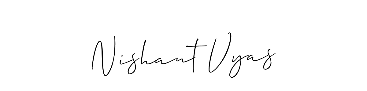 You can use this online signature creator to create a handwritten signature for the name Nishant Vyas. This is the best online autograph maker. Nishant Vyas signature style 2 images and pictures png