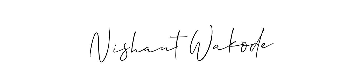 It looks lik you need a new signature style for name Nishant Wakode. Design unique handwritten (Allison_Script) signature with our free signature maker in just a few clicks. Nishant Wakode signature style 2 images and pictures png