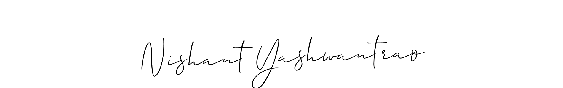 Make a short Nishant Yashwantrao signature style. Manage your documents anywhere anytime using Allison_Script. Create and add eSignatures, submit forms, share and send files easily. Nishant Yashwantrao signature style 2 images and pictures png