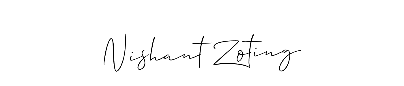 Best and Professional Signature Style for Nishant Zoting. Allison_Script Best Signature Style Collection. Nishant Zoting signature style 2 images and pictures png