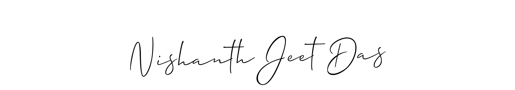 How to make Nishanth Jeet Das name signature. Use Allison_Script style for creating short signs online. This is the latest handwritten sign. Nishanth Jeet Das signature style 2 images and pictures png