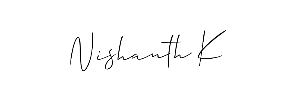 This is the best signature style for the Nishanth K name. Also you like these signature font (Allison_Script). Mix name signature. Nishanth K signature style 2 images and pictures png