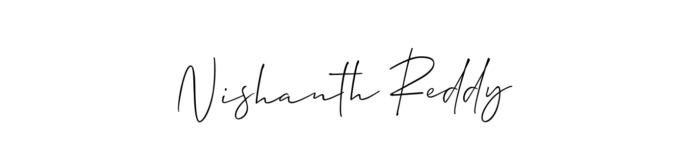 Best and Professional Signature Style for Nishanth Reddy. Allison_Script Best Signature Style Collection. Nishanth Reddy signature style 2 images and pictures png