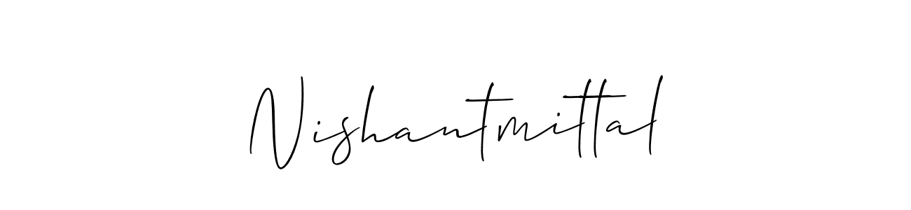 How to make Nishantmittal signature? Allison_Script is a professional autograph style. Create handwritten signature for Nishantmittal name. Nishantmittal signature style 2 images and pictures png