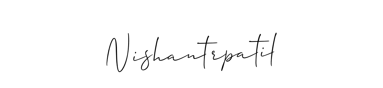 Allison_Script is a professional signature style that is perfect for those who want to add a touch of class to their signature. It is also a great choice for those who want to make their signature more unique. Get Nishantrpatil name to fancy signature for free. Nishantrpatil signature style 2 images and pictures png