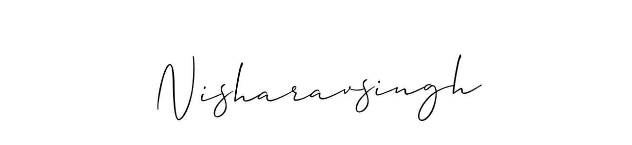 Make a beautiful signature design for name Nisharavsingh. With this signature (Allison_Script) style, you can create a handwritten signature for free. Nisharavsingh signature style 2 images and pictures png