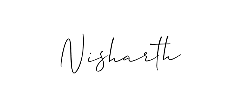 Make a beautiful signature design for name Nisharth. Use this online signature maker to create a handwritten signature for free. Nisharth signature style 2 images and pictures png